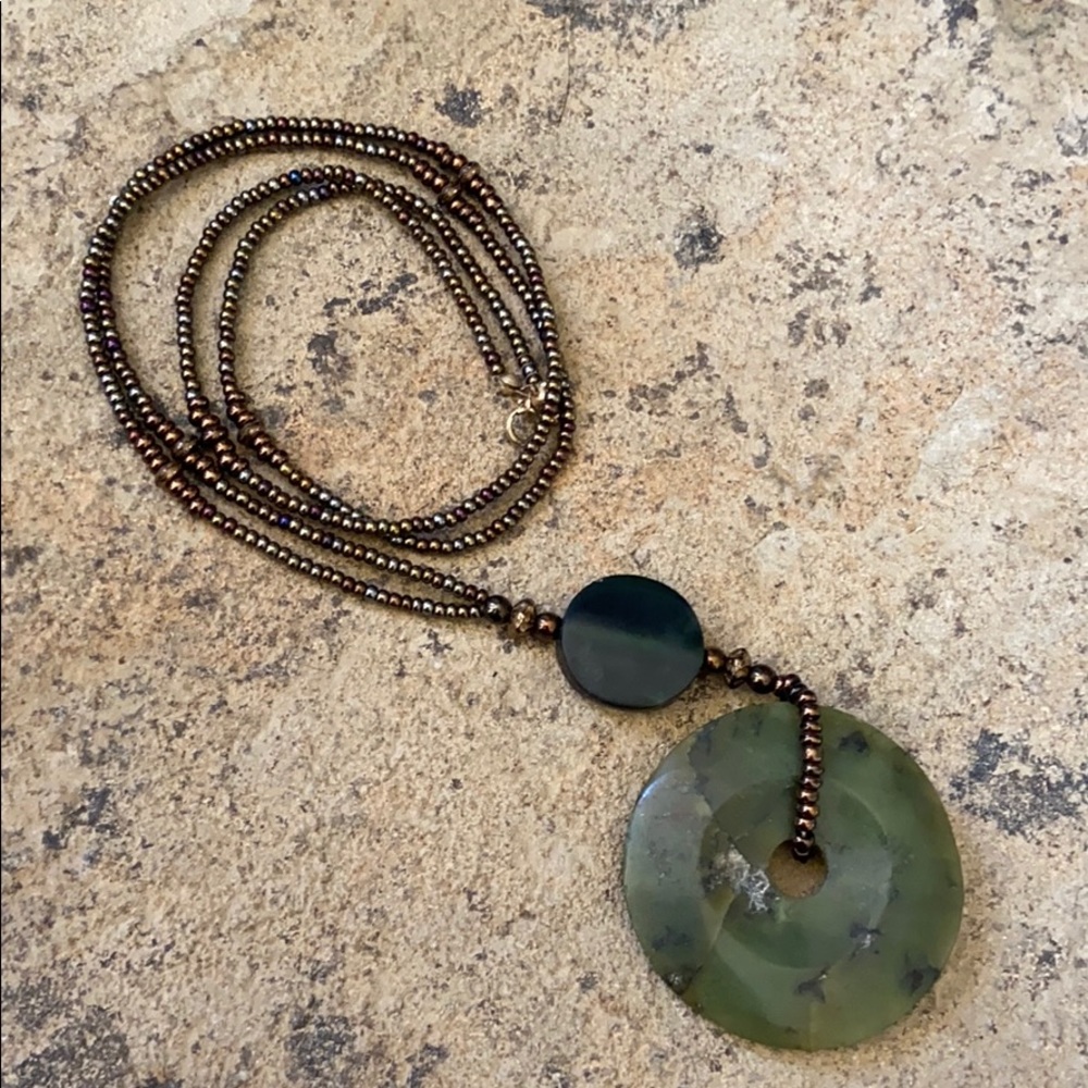 Nephrite Jade or maybe Serpentine Necklace